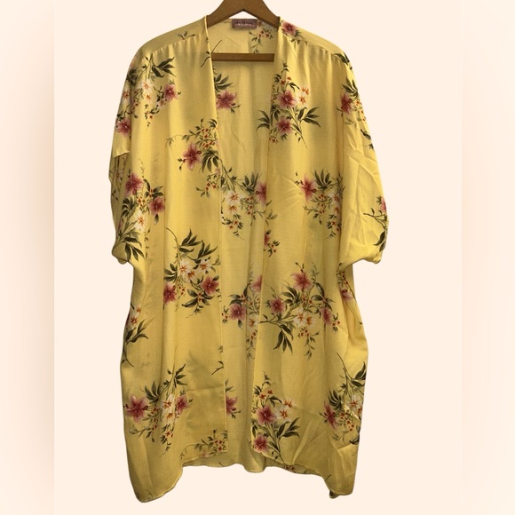 Ragdoll Sweaters - 🍪 Ragdoll Yellow Floral Kimono 1X